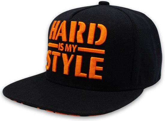 Snapback - Cap - Festival cap - Hardstyle - Hard is my style - Zwart - Oranje