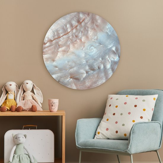 Cercle mural - Cercle mural intérieur - Coquillages - Abstrait - Nature - 60x60 cm - Décoration murale - Peintures ronds - Décoration chambre adulte