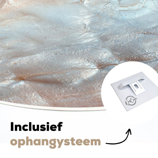 Cercle mural - Cercle mural intérieur - Coquillages - Abstrait - Nature - 60x60 cm - Décoration murale - Peintures ronds - Décoration chambre adulte