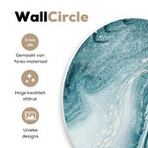 WallCircle - Wandcirkel ⌀ 150 - Edelstenen - Blauw - Natuur - Marmer - Abstract - Ronde schilderijen woonkamer - Wandbord rond - Muurdecoratie cirkel - Kamer decoratie binnen - Wanddecoratie muurcirkel - Woonaccessoires