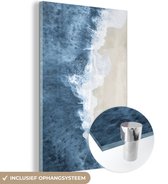 MuchoWow® Glasschilderij 80x120 cm - Schilderij acrylglas - Strand - Zee - Water - Natuur - Foto op glas - Schilderijen