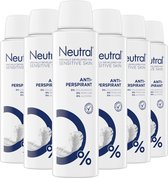Bol.com Neutral 0% Parfumvrij Anti-Transpirant Deodorant Spray - 6 x 150 ml - Voordeelverpakking aanbieding