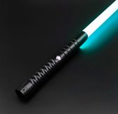 Sabre laser Rique - Sabre laser Star Wars - Star Wars - Sabre laser - 12 couleurs - 6 types de sons - Rechargeable - Poignée dorée