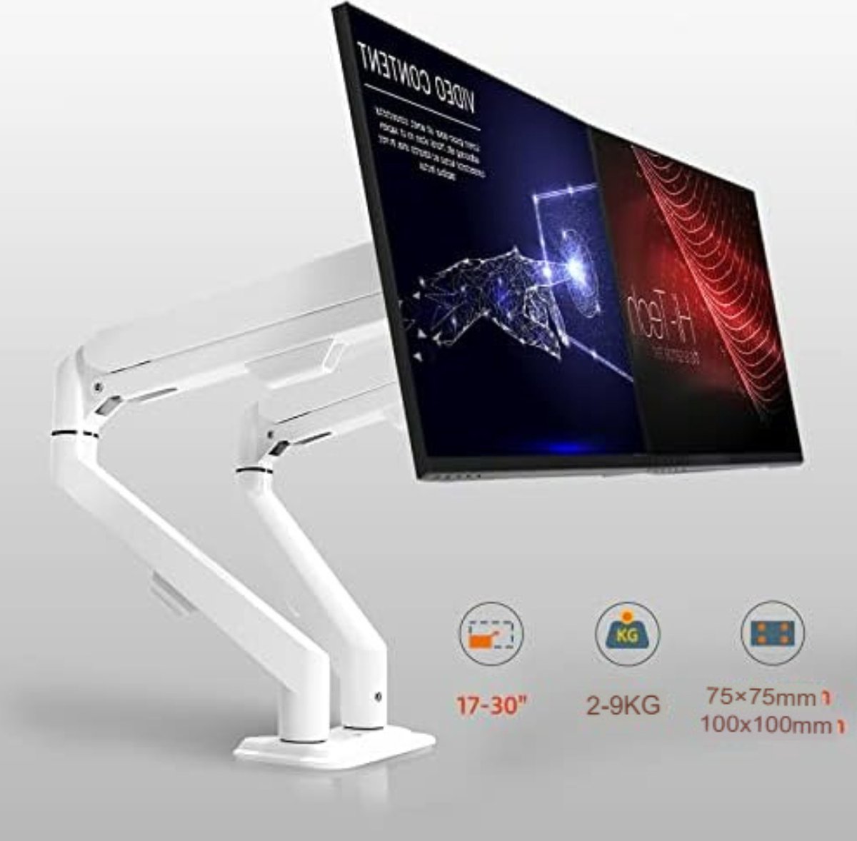 Gratyfied- Monitor Arm 2 Schermen- Monitor Arm 2 Screens- Laptop Arm Standaard- Laptoparm Standaard