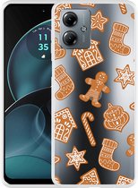 Cazy Hoesje geschikt voor Motorola Moto G14 Christmas Cookies