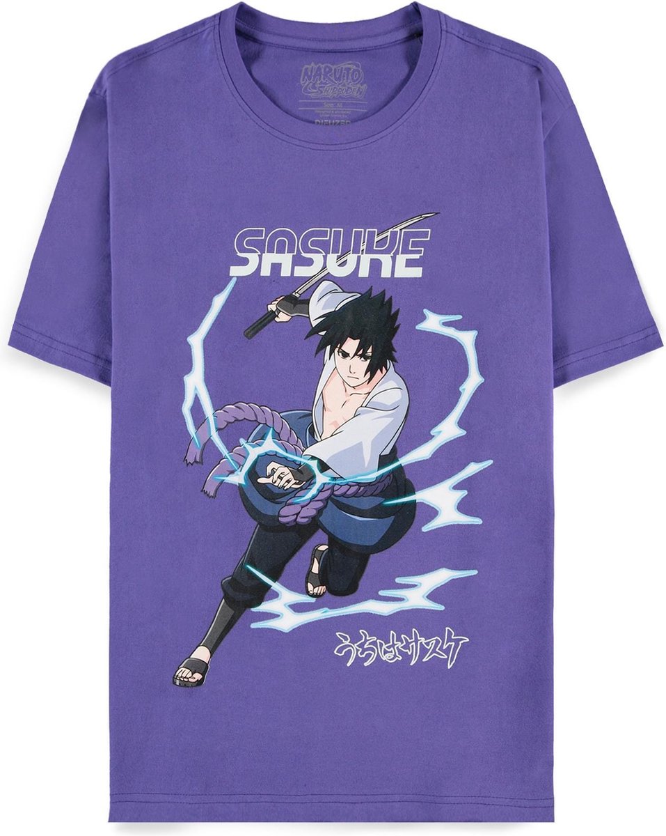 Naruto - Sasuke Heren T-shirt - XL - Paars