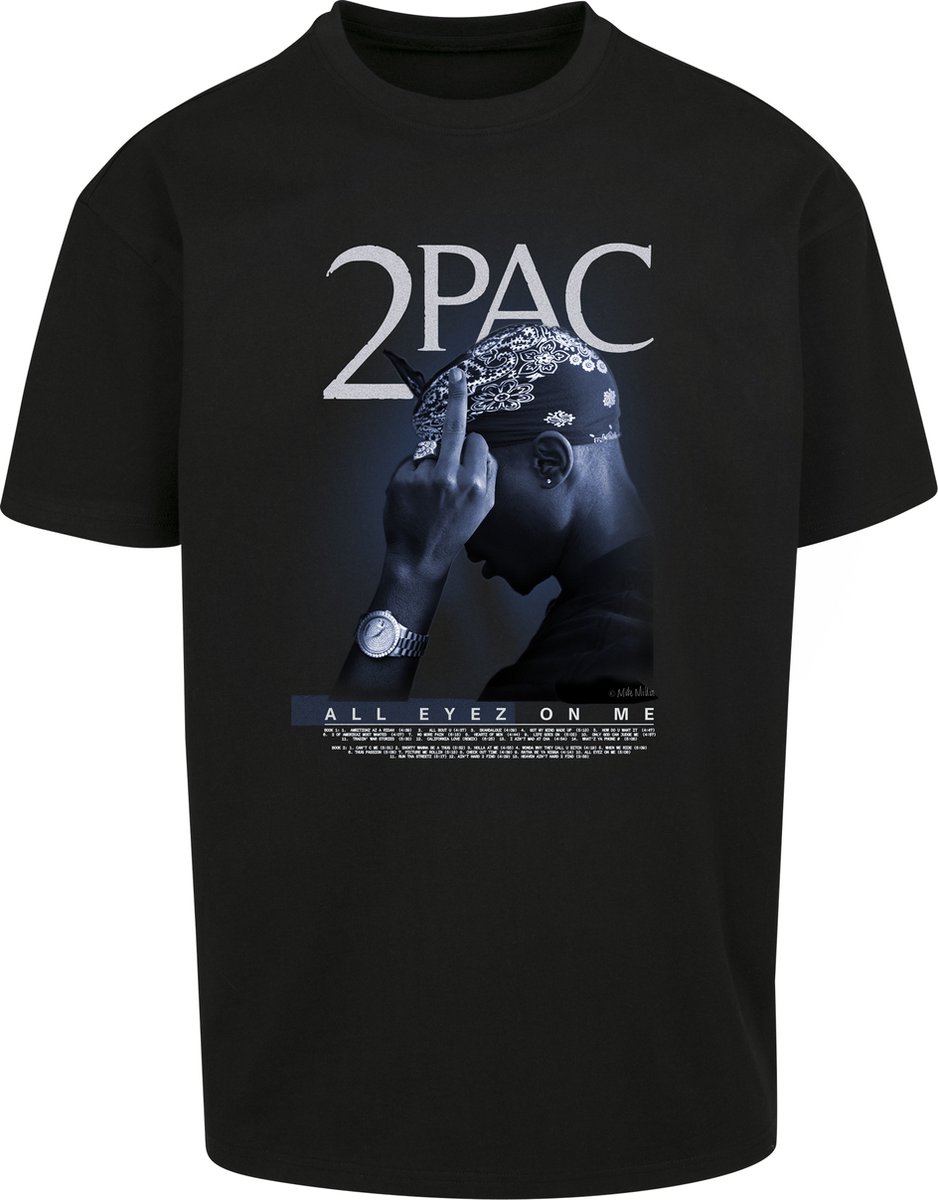 Mister Tee Tupac All F*ck the World 2.0 Oversize Heren T-shirt S Zwart