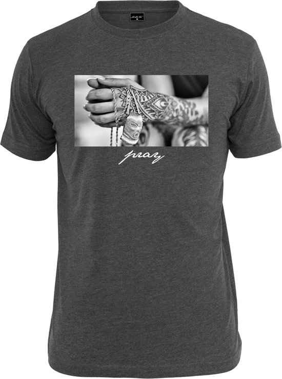 Mister Tee - Pray 2.0 Heren T-shirt - M - Grijs