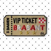 VIP Ticket 3 daagse embleem Brabant carnavals embleem strijkapplicatie