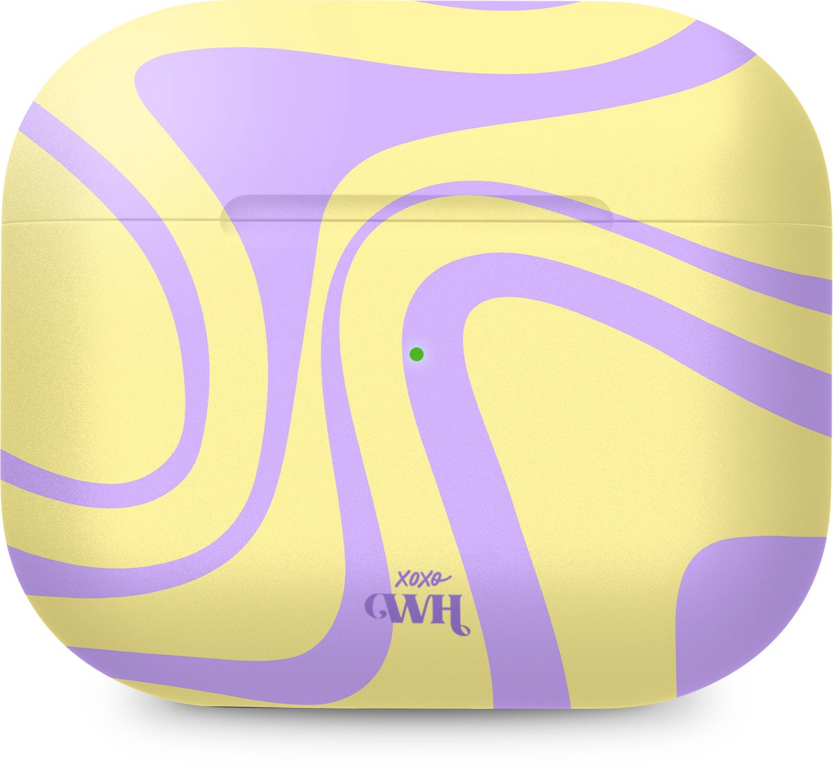 Airpods Pro 1/2 hoesje - Sunny Side Up - Geel - Paars - Siliconen - Airpods hoesje - Airpods Pro 1/2 case