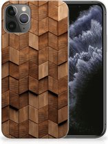 Bumper Hoesje Geschikt voor iPhone 11 Pro Wooden Cubes