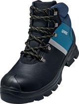 Uvex Sicherheitsschuh Stiefel 6513 Schwarz/Blau-38 (Weite 11)