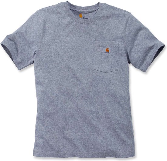 Carhartt Herren T-Shirt Workw Pocket T-Shirt S/S Heather Grey-XL