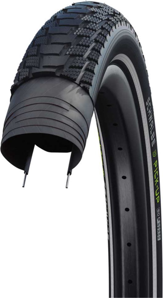 BUB Schwalbe 16-2.15 (55-305) Pick-Up Perf SD TS zwart +R van Schwalbe — afbeelding 3
