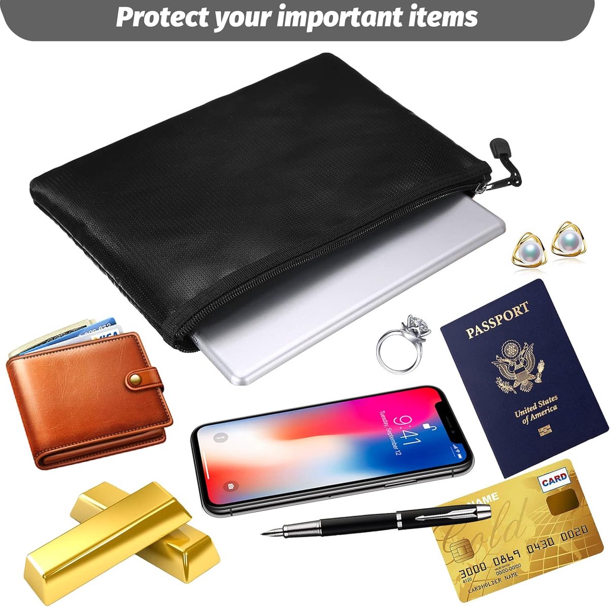 AquaQuest Trail Map Case – Porte-documents 100 % étanche avec