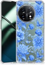 TPU Case voor OnePlus 11 Flowers Blue