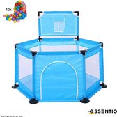 Grondbox - Inclusief basket & ballen - Speelbox met 10x gekleurde speelballen - Kruipbox voor Baby - Kinderbox - Playpen - Babybox - Box