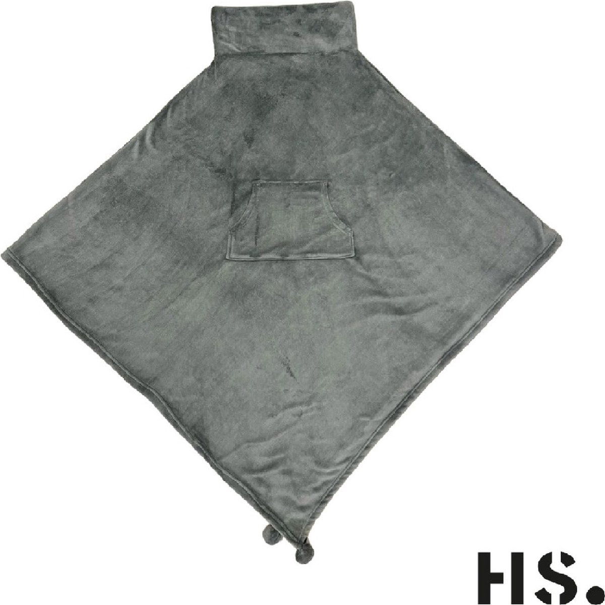 Home Society - Plaid Hoodie - Imitatiebont - Grijs