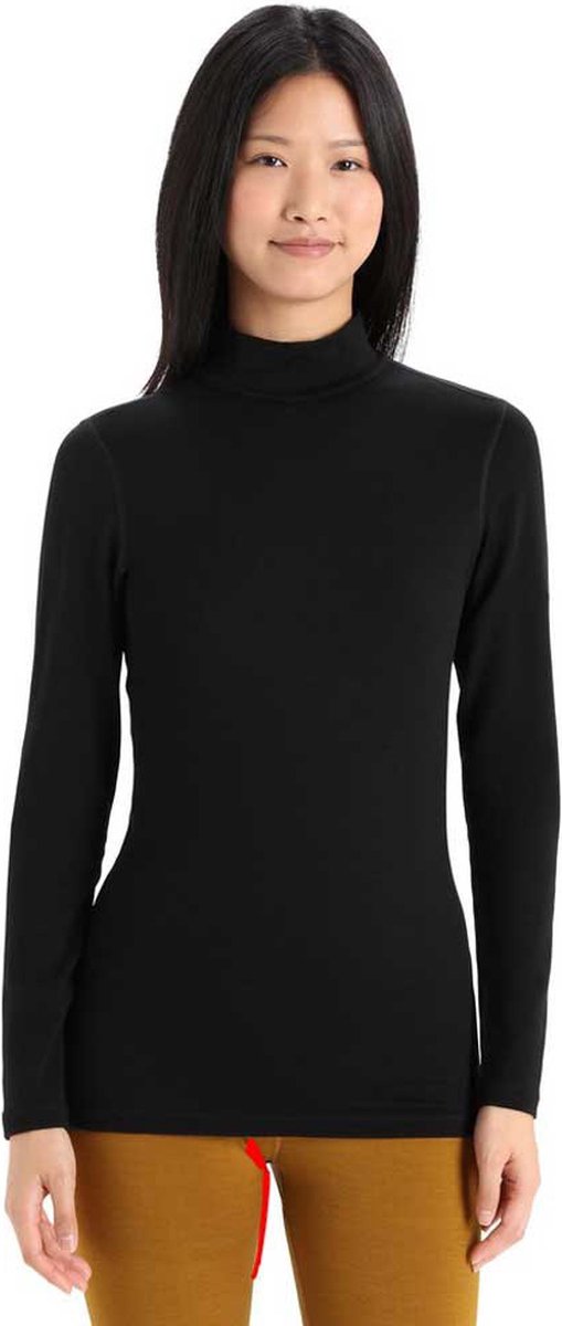 Icebreaker 260 Tech Turtleneck Lange Mouwen Basislaag Zwart XS Vrouw