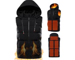 Verwarmde Bodywarmer - Heated Vest - Elektrische Bodywarmer - Extra Warm - Water Afstotend - Oplaadbaar - Heren - Maat XS - Zwart