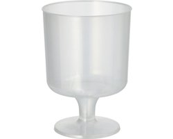 Herbruikbaar wijnglas op voet voor rode wijn PP 0,2 l reusable (30 stuks)