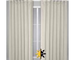 Verduisterend gordijn met krulband U-band, gordijn verduisterend ondoorzichtig, maat en kleur naar keuze (breedte 300 cm. hoogte 245 cm, Don