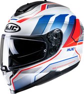 Hjc C70 Nian White Blue Mc21Sf Full Face Helmets 2XL - Maat 2XL - Helm