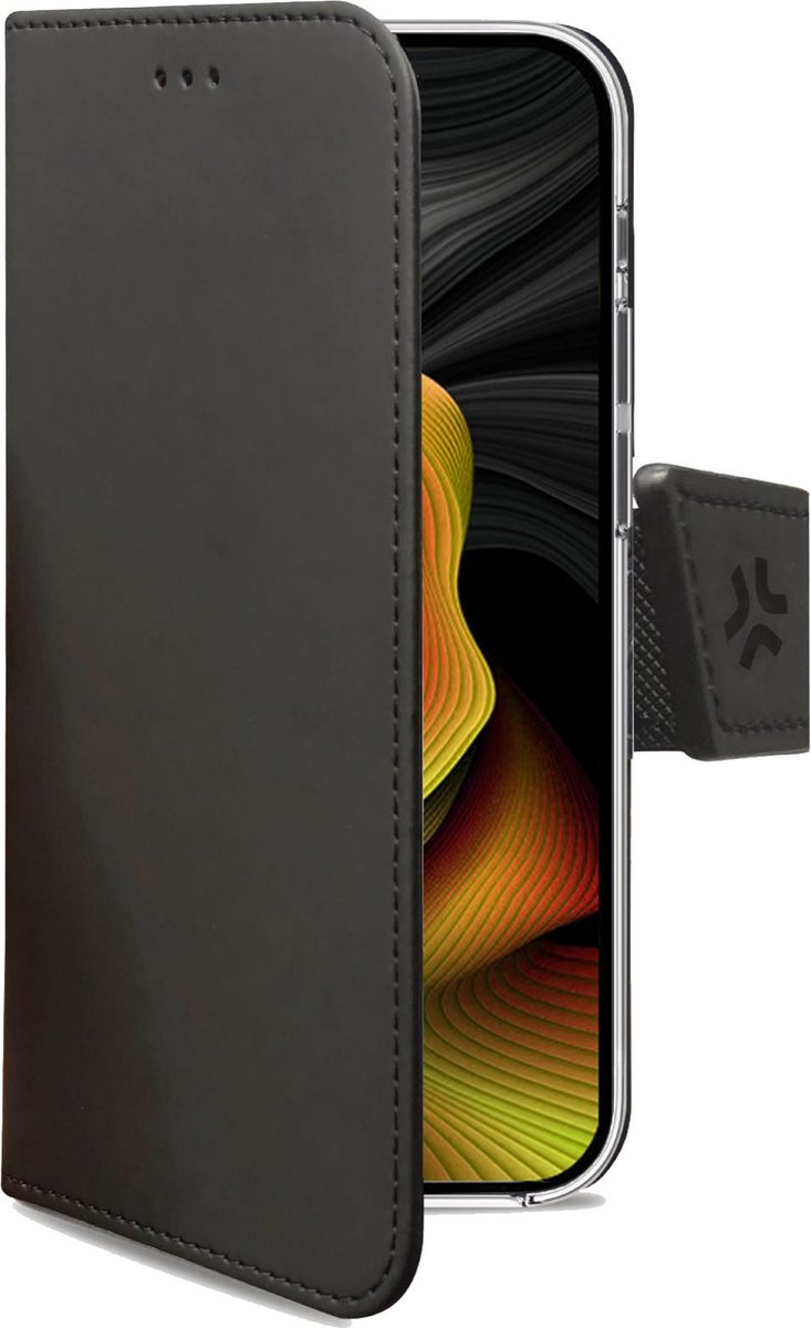 Celly Wally Bookcase Hoesje - Apple iPhone 15 Pro Max - Kunstleer - Pasjeshouder - Zwart