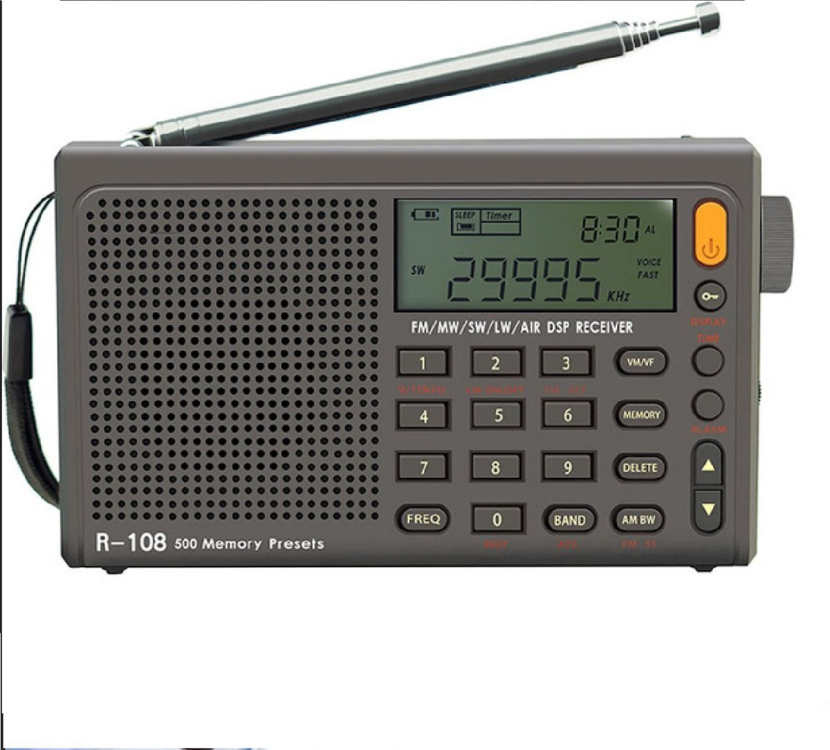 Velox Draagbare Noodradio - Multifunctionele radio - Draagbare FM radio - Survival Radio - Voor een noodpakket - Op batterijen - Voor Rampen - Grijs