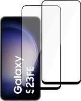2x Screenprotector geschikt voor Samsung Galaxy S23 FE - Gehard Glas - Full Proteqt+