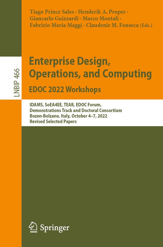 Lecture Notes in Business Information Processing466- Enterpr ... - cover