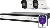ABUS Performance Line 4-Kanal PoE Set TVVR36422T IP-Bewakingscameraset LAN 4-kanaals Met 2 cameras 1920 x 1080 Pixel