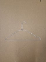 Kleding Hangers - Met Inkeping - 40cm x 20cm - Metaal - Wit - 100 stuks - Draadhangers - Stomerij - Kleerhanger - Kledinghanger