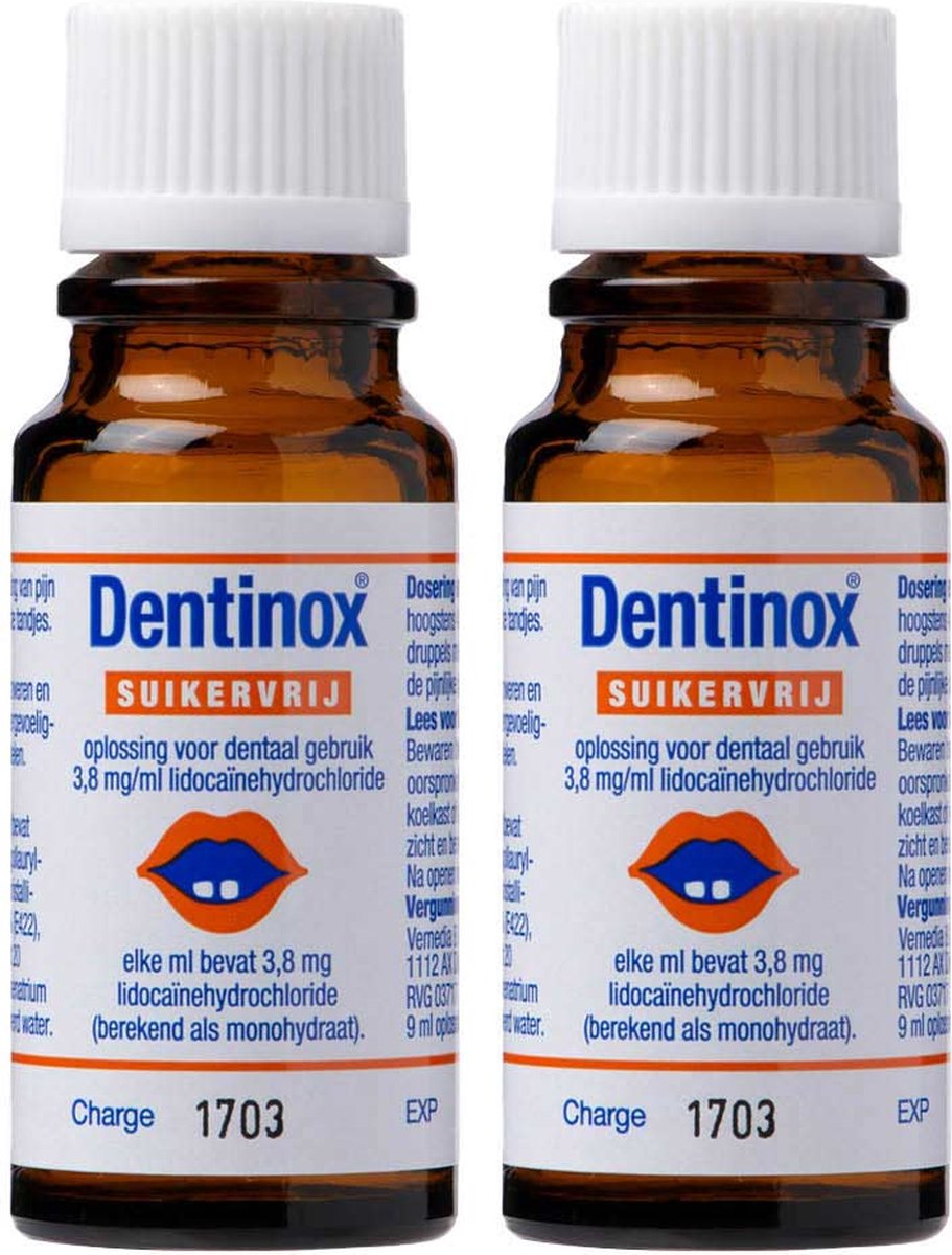 Dentinox Suikervrij Druppels - 2 x 9 ml