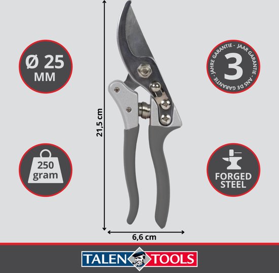Talen Tools Snoeischaar VBS 215 mm Silver