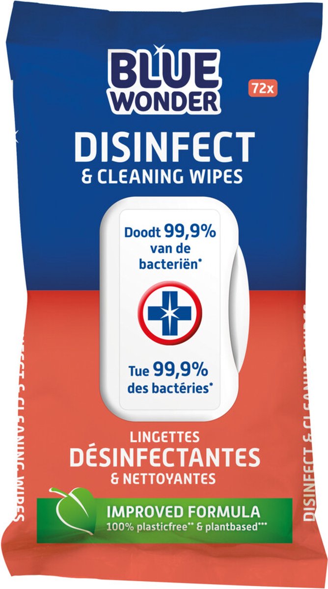 Goedkoopste Blue Wonder Desinfect & cleaning wipes 72 stuks