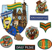 Fjesta Kruikenstad Emblemen Voordeelpakket - Kruikenstad Accessoires - Set Van 8 Stuks - Groot Voordeelpakket