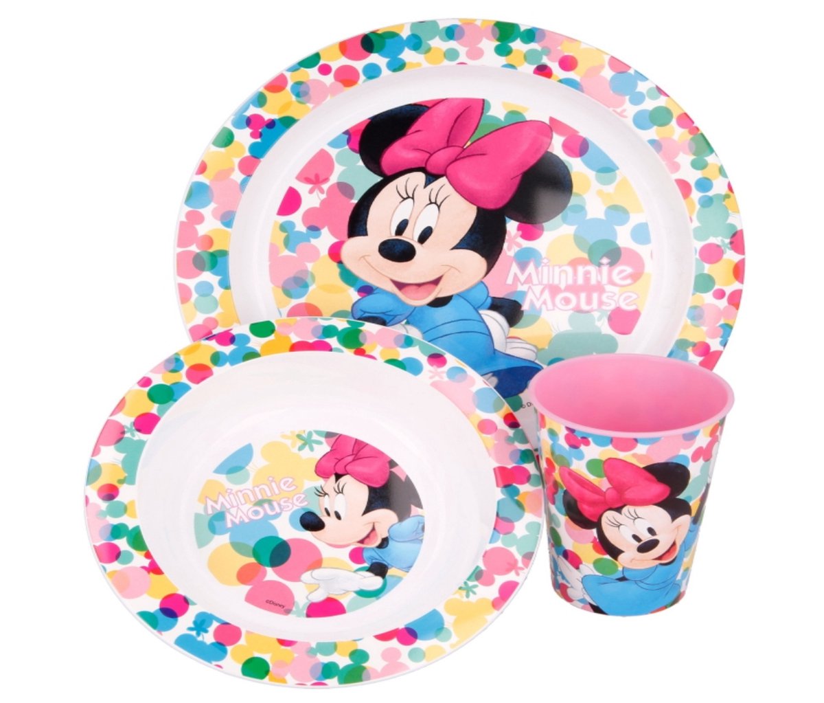 Minnie mouse 3 delig magnetron ontbijt - lunch set