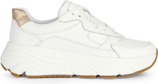 GEOX D DIAMANTA B Sneakers - WHITE/LT GOLD - Maat 36