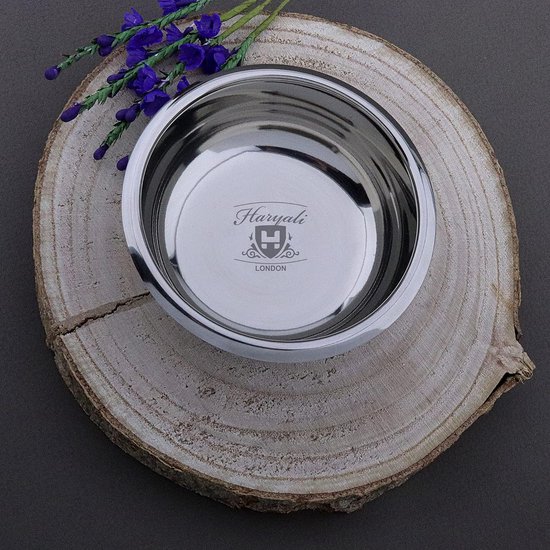 Complete scheerset van hout en metaal met scheerkwast, scheerstandaard, scheermes, scheerkom en zeep, cadeau voor hem (houten scheerset)