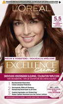 L'Oréal Paris Excellence Crème Licht Mahoniebruin 5.5 - Permanente Haarkleuring - Rijk en levendig kleurresultaat - Haarverf