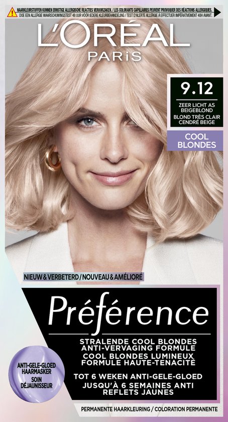L'Oréal Paris Préférence Cool Blondes 9.12 Sibérie - Teinture capillaire permanente