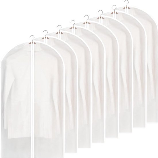 FiRiO 4x Premium Kledingzak Lang 160 cm - Kledinghoezen Motdicht, Ademend & Waterdicht - Hoogwaardige Kledinghoes voor Pak, Jas & Jurk - Transparante