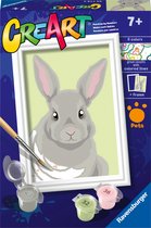 Ravensburger CreArt Gray Rabbit - Schilderen op nummer voor kinderen