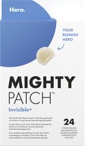 Mighty Patch Invisible+ Spot Patchs par Hero Cosmetics, traitement de l'acné jour et nuit, patchs hydrocolloïdes anti-taches transparents, points anti-acné, Autocollants boutons de traitement localisé - 24 patchs