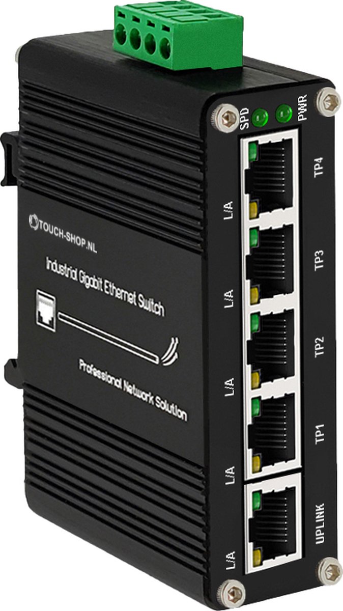 Mini industriële switch 5 poorten 10/100/1000 Gigabit ethernet switch