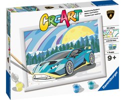 foto van Ravensburger CreArt Blue Lamborghini - Schilderen op nummer voor kinderen