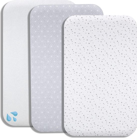 NOUS Kids basis baby hoeslaken wieg 80 x 40 cm lichtblauw