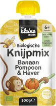 10x de Kleine Keuken Biologische Knijpmix Banaan, Pompoen & Haver 100 gr
