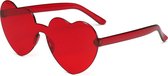 T.O.M.- Bril Hart - Rood - Hartjes bril- Koningsdagbril - Carnaval bril- Festival bril- Zonnebril- Unisex bril- Grappige bril